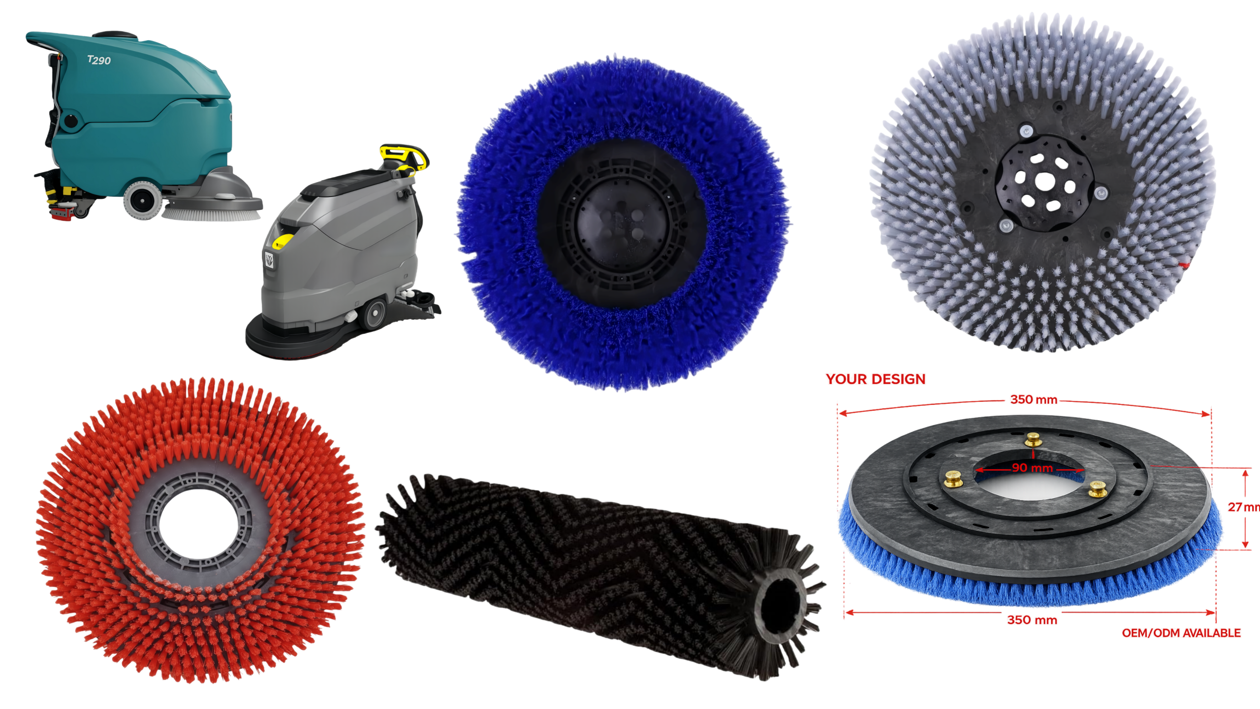 ScrubberPartsHub brushes collage